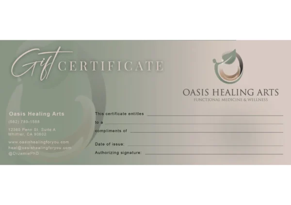 Digital Gift Card for Massage Services
